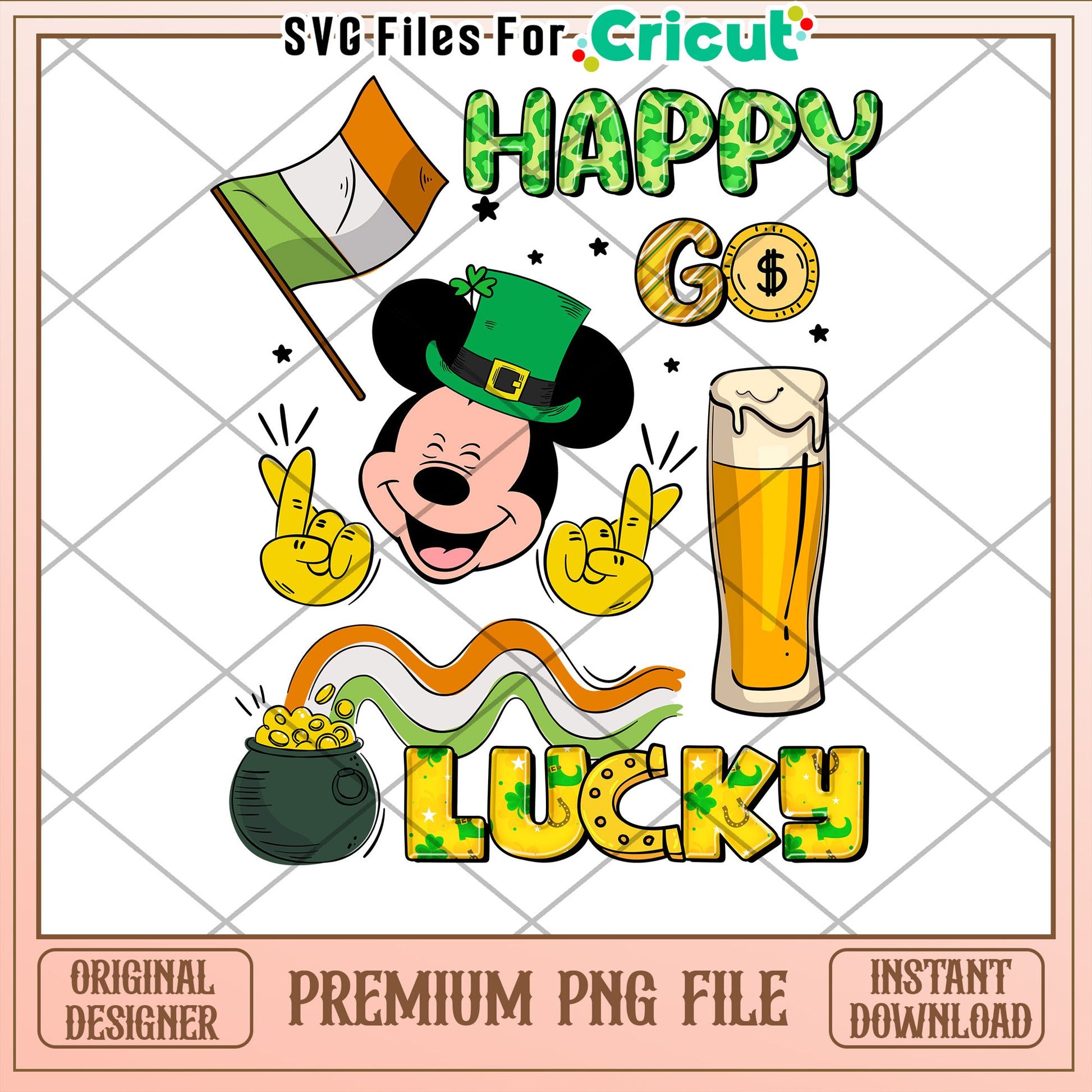 Mickey St Patricks Day PNG Design