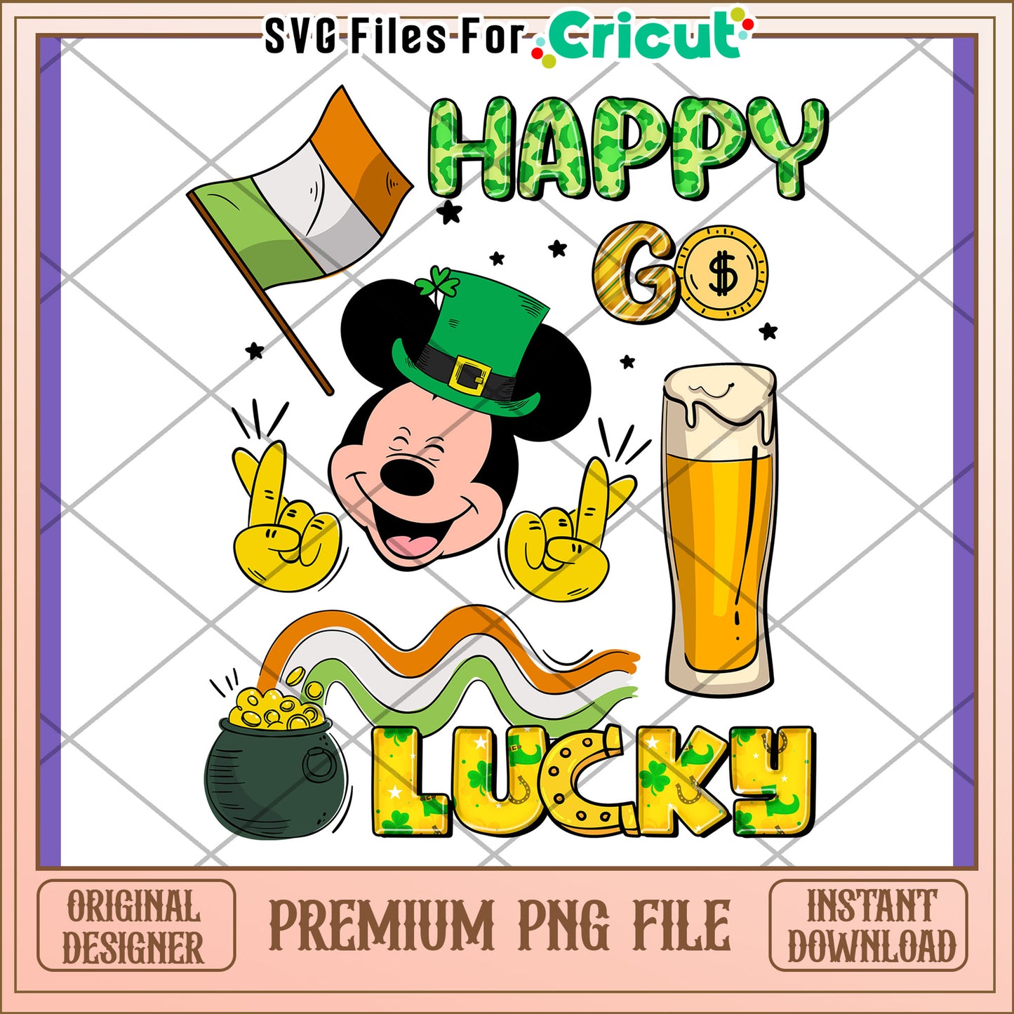 Mickey St Patricks Day PNG Design