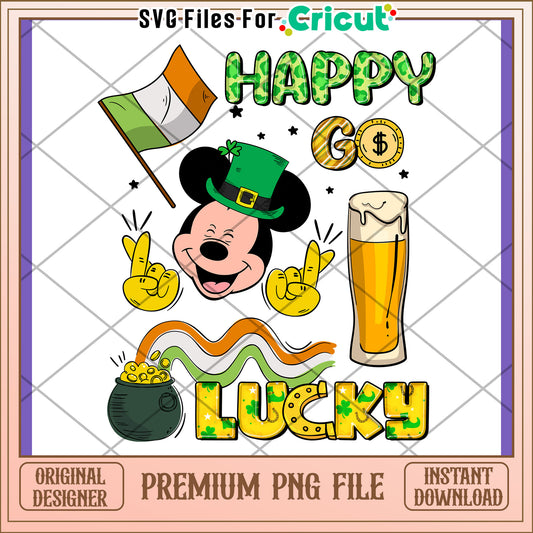 Mickey St Patricks Day PNG Design