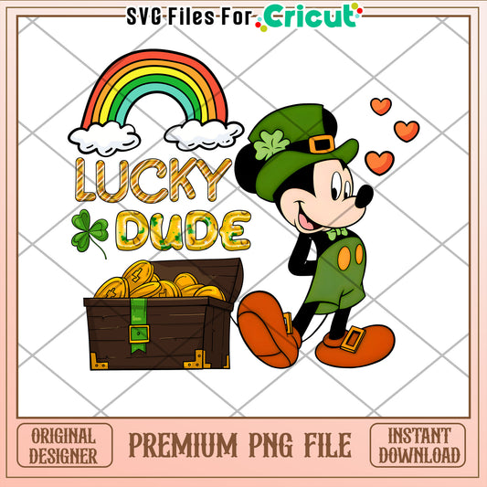 Mickey St Patricks Day PNG Lucky Dude