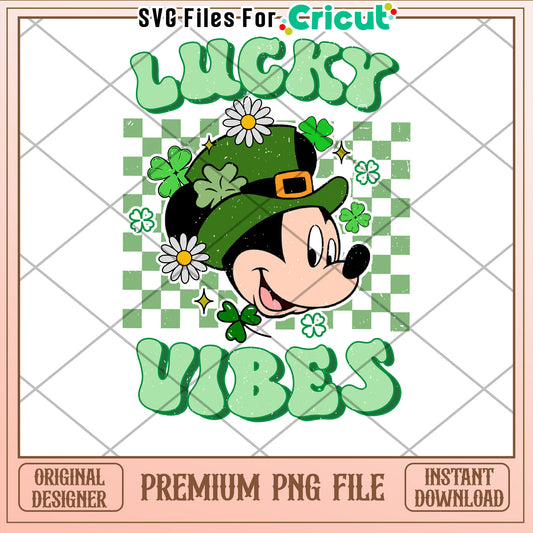 Mickey St Patricks Day PNG Retro Vibes