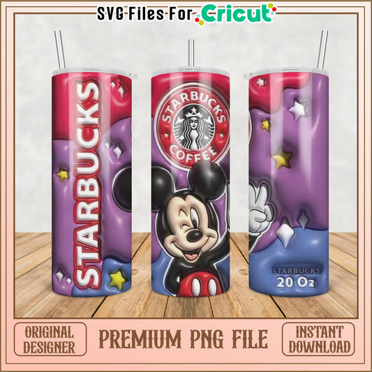 Mickey Starbucks 20oz Tumbler PNG