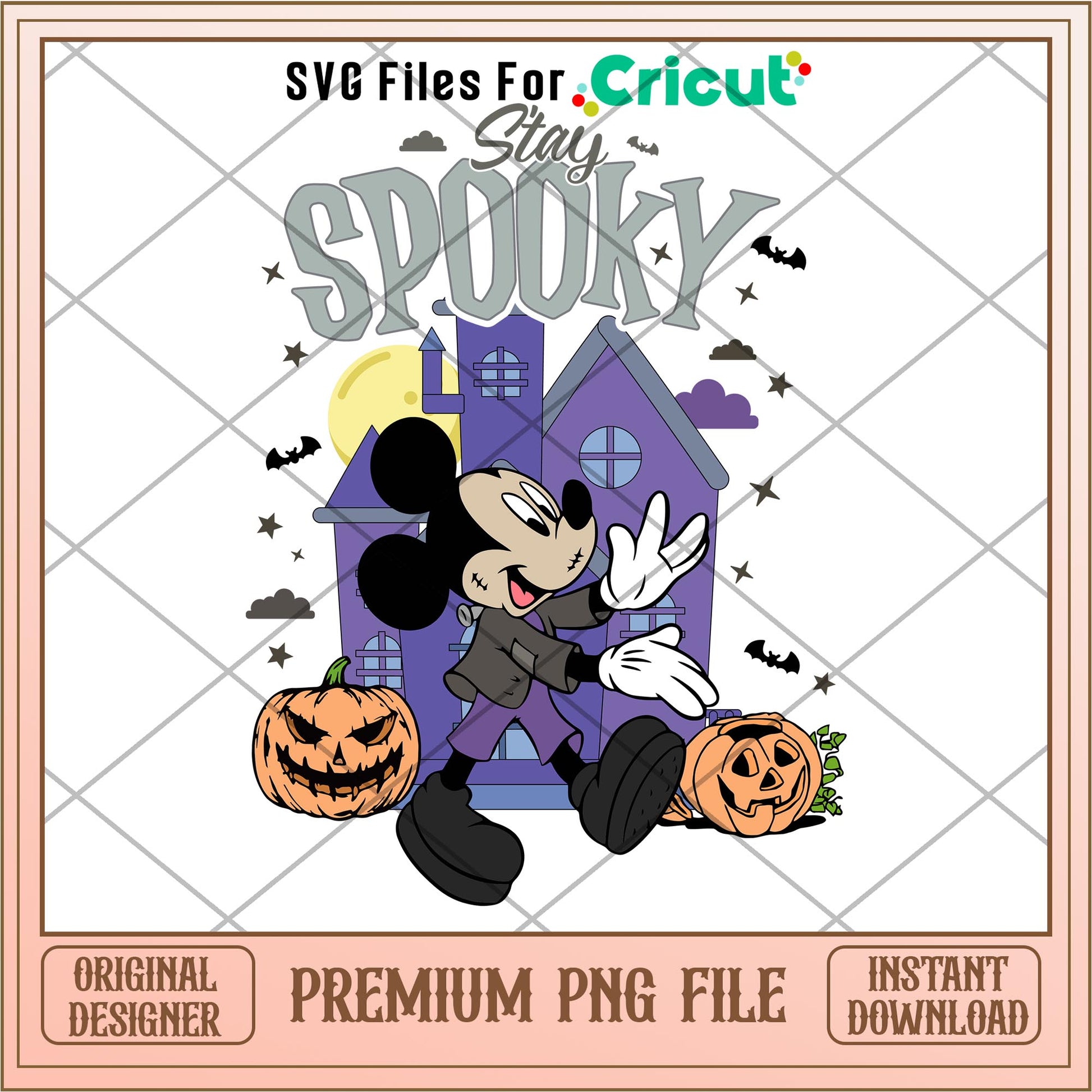 Mickey Stay Spooky png, Disney characters png, Digital Download