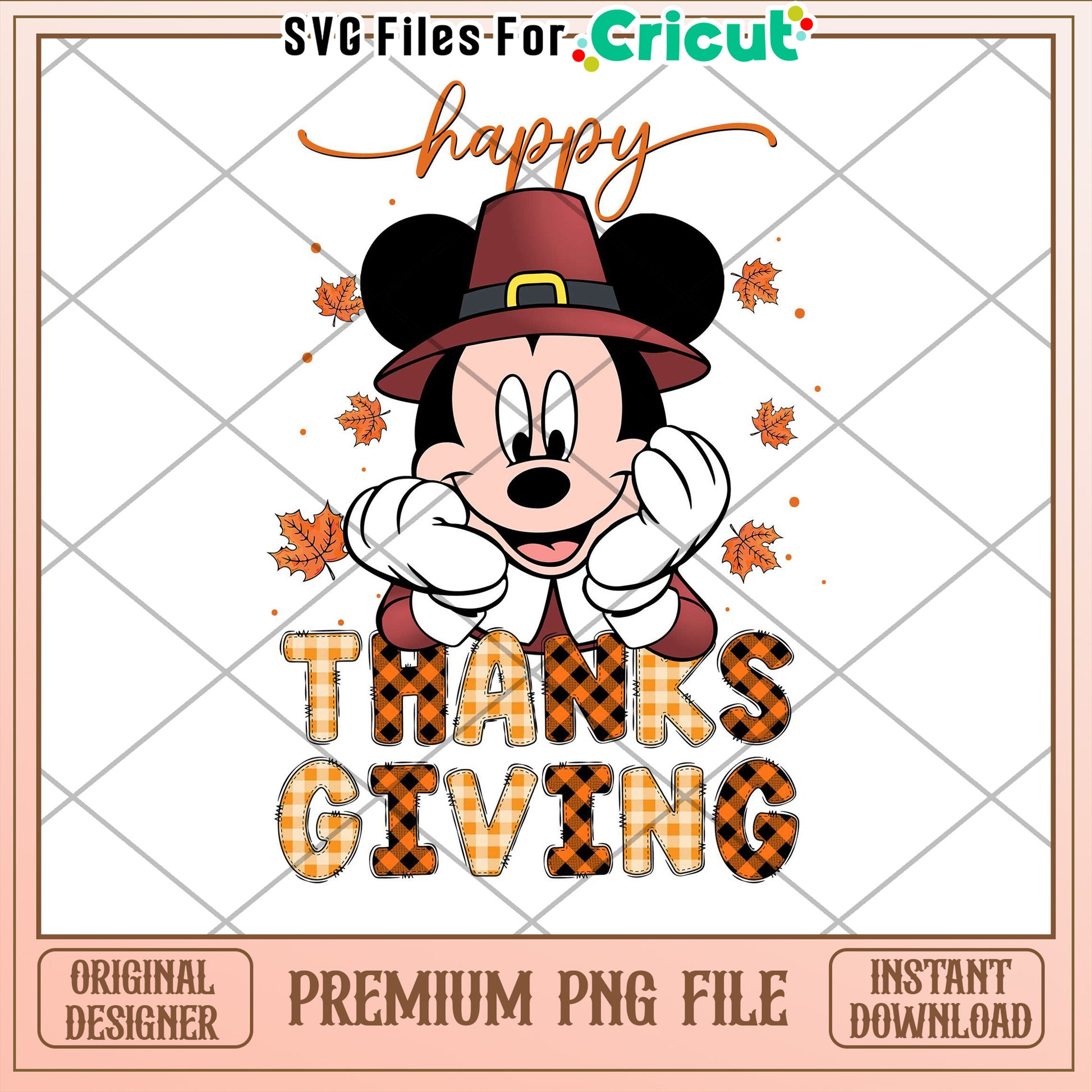 Mickey Thanksgiving PNG Sublimation