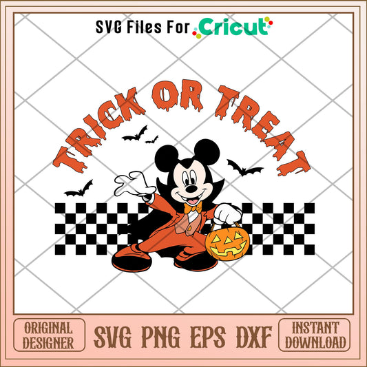 Mickey Trick or Treat Halloween svg, Disney characters svg, Digital Download