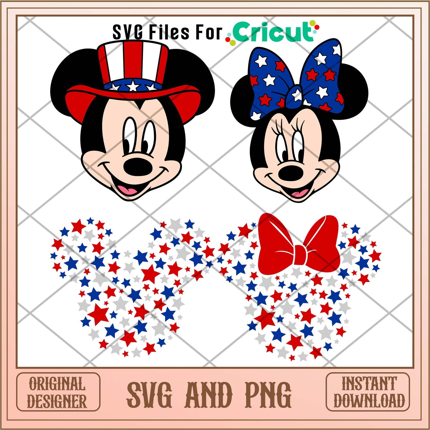 Disney Mickey and Minnie head svg bundle