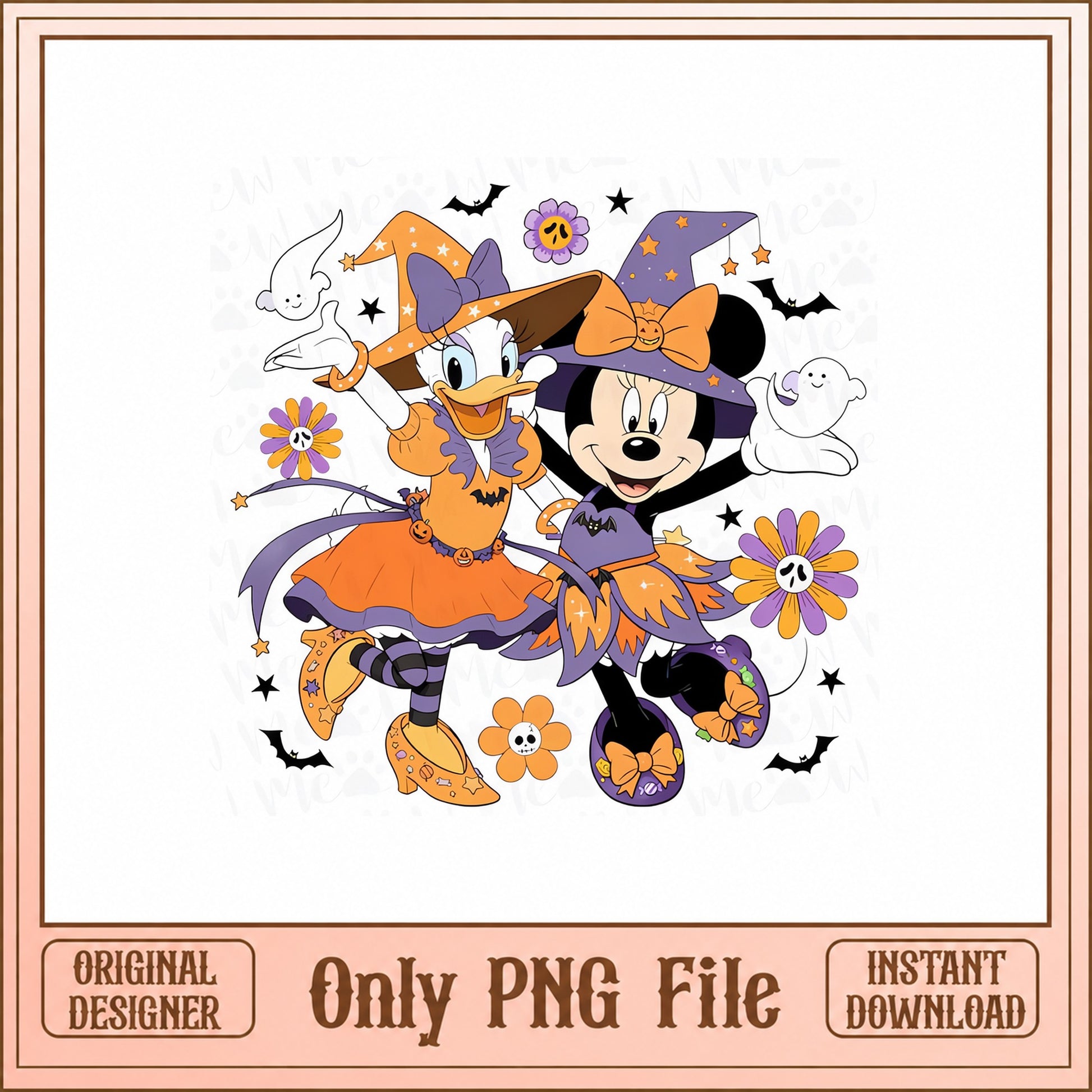 Mickey And Daisy Halloween PNG, Disney Halloween PNG, Witch PNG