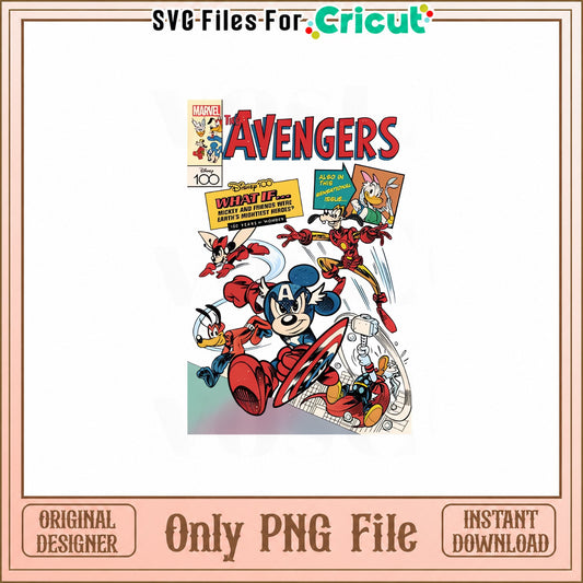 Mickey And Friends Avengers SVG, Disney Marvel SVG, Superhero PNG