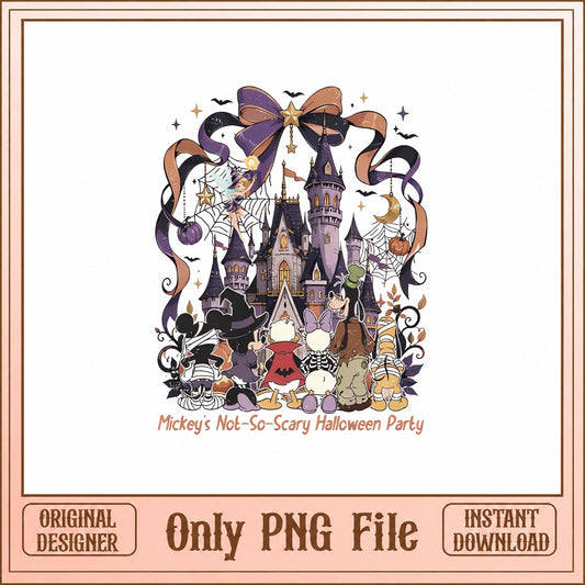 Mickey And Friends Halloween PNG, Disney Castle Halloween, PNG File