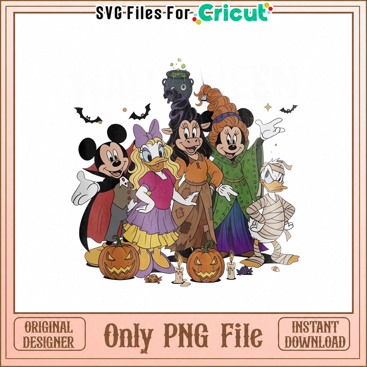 Mickey And Friends Halloween PNG, Disney Character Costumes, PNG