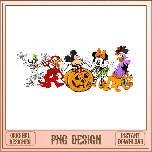Mickey And Friends Halloween PNG, Disney Halloween PNG, Trick Or Treat PNG