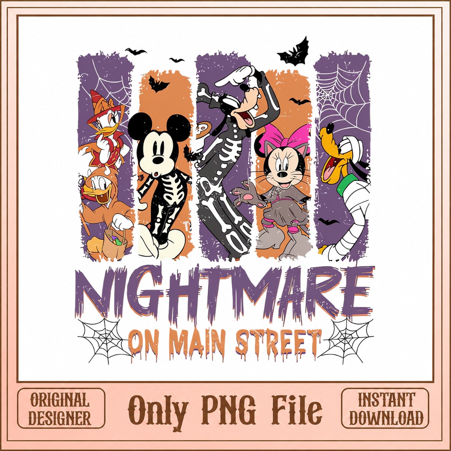 Mickey And Friends Halloween PNG, Disney Nightmare Main Street, PNG