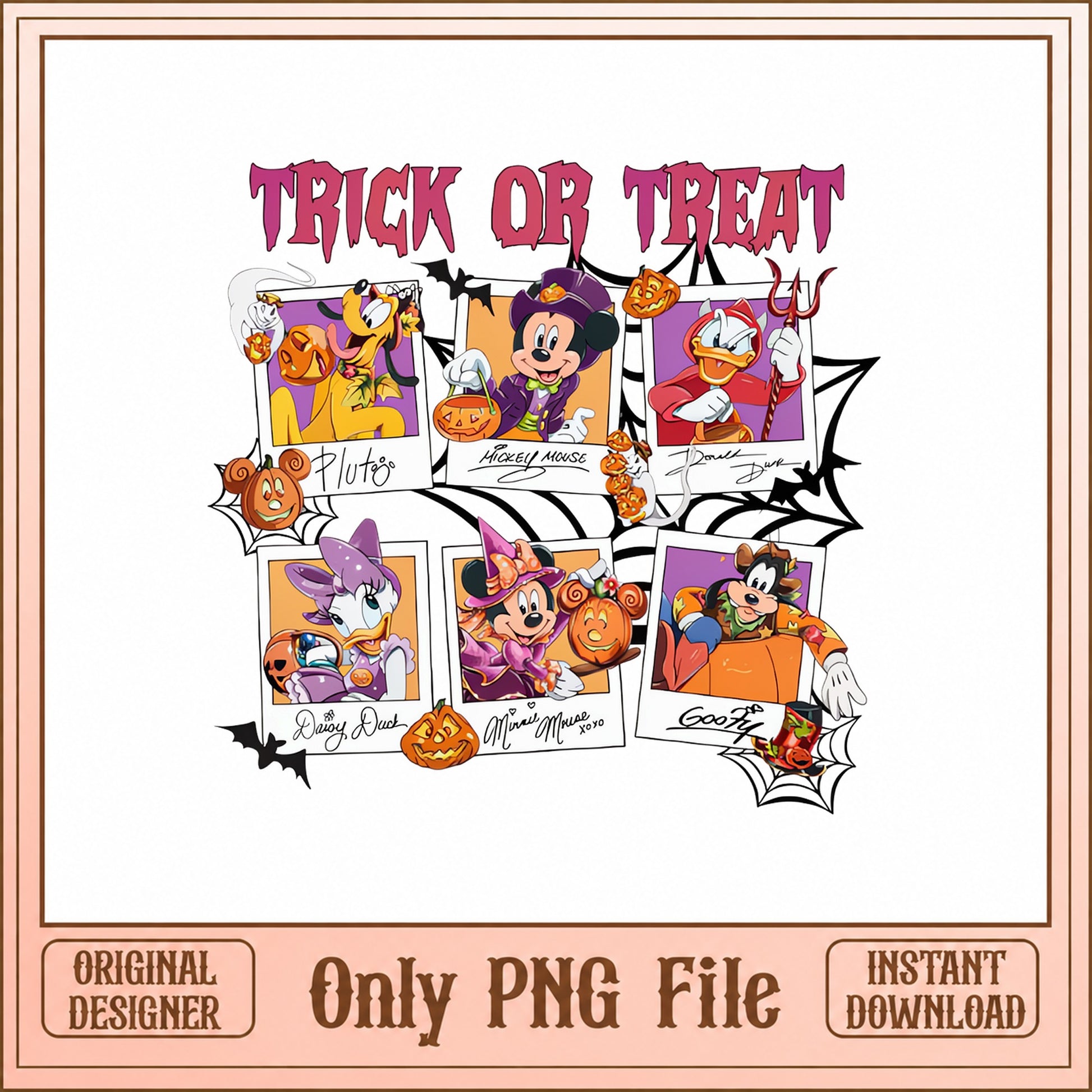Mickey And Friends Halloween PNG, Trick Or Treat PNG, Disney PNG