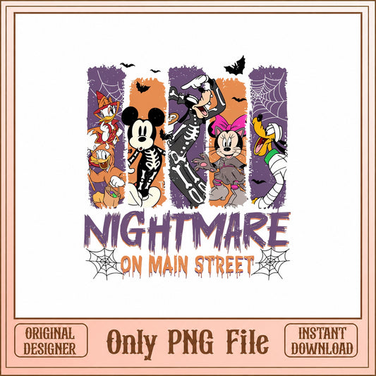 Mickey And Friends Halloween SVG, Disney Halloween PNG, Nightmare SVG