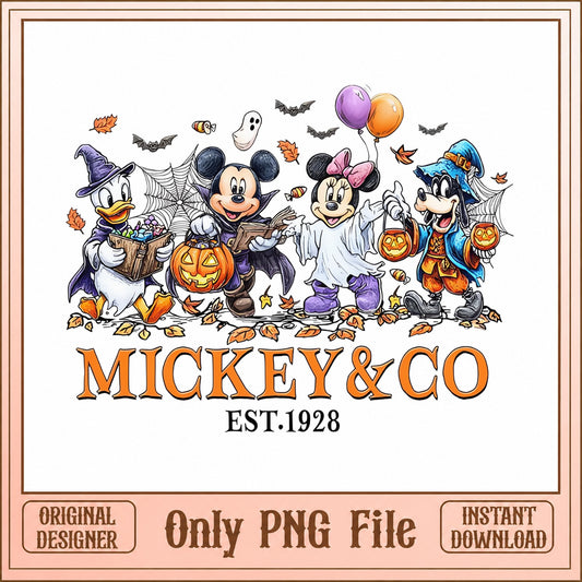 Mickey And Friends Halloween SVG, Disney Halloween PNG, SVG PNG