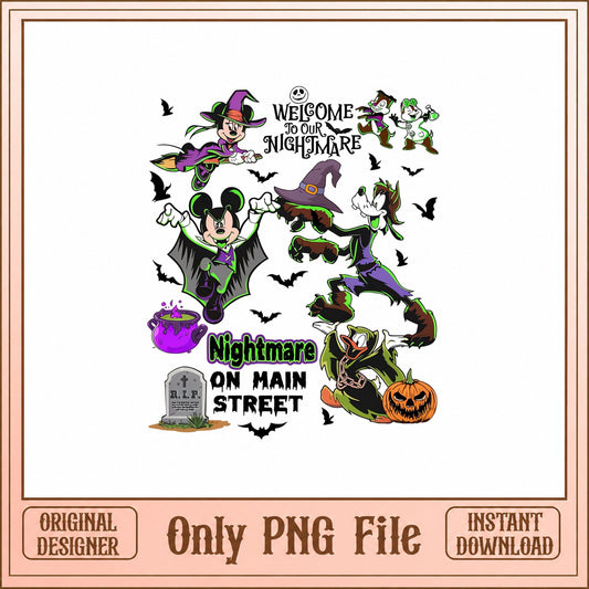 Mickey And Friends Halloween SVG, Disney Witch SVG, PNG Bundle