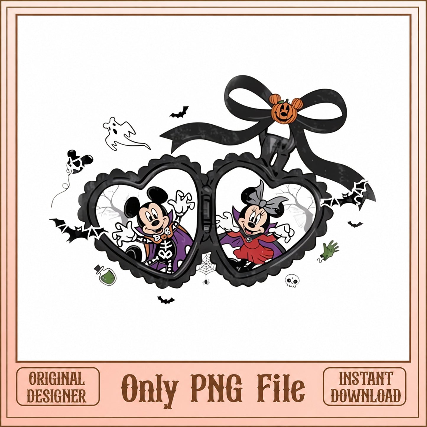 Mickey And Minnie Halloween PNG, Disney Halloween, Vampire PNG