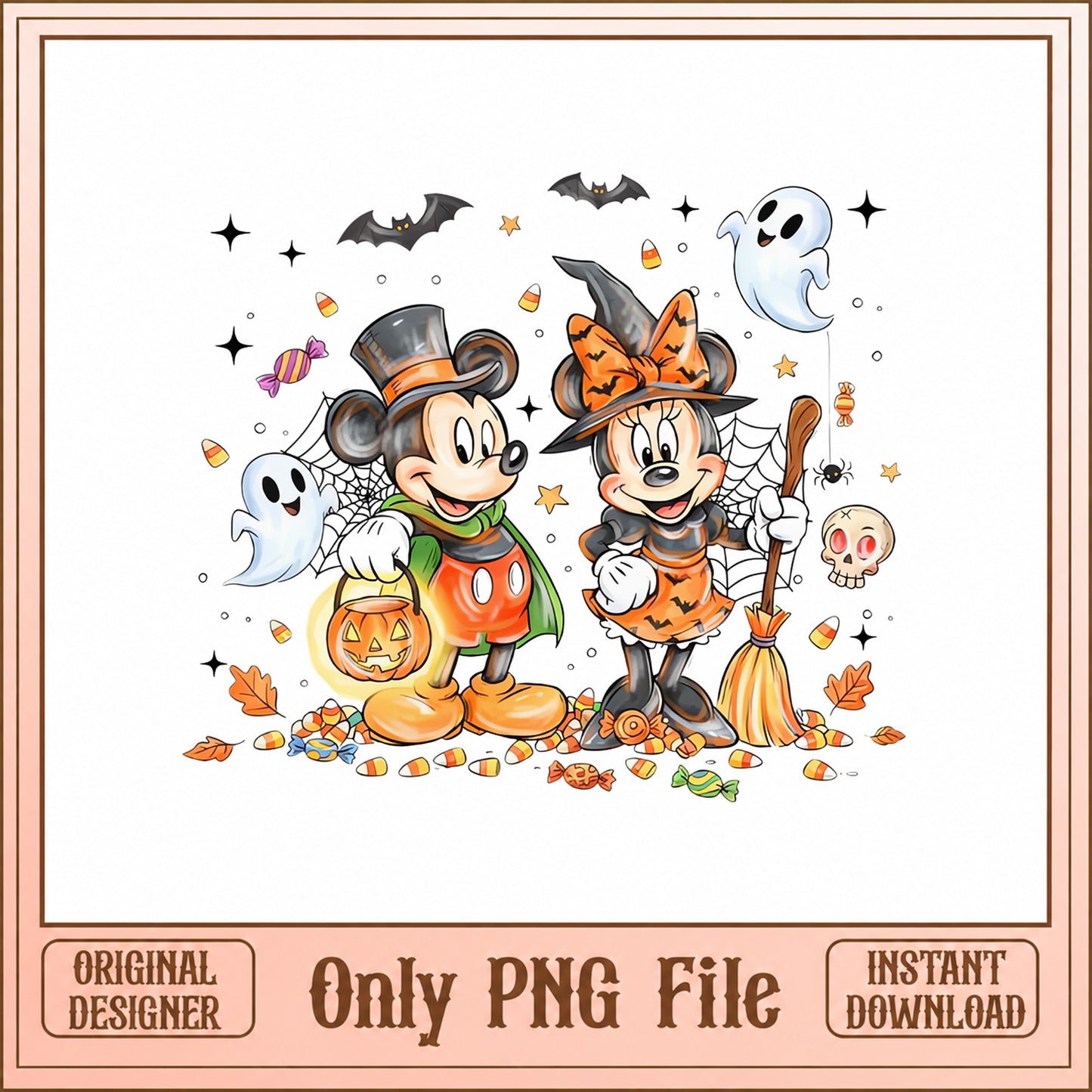 Mickey And Minnie Halloween PNG, Disney Halloween, Witch PNG