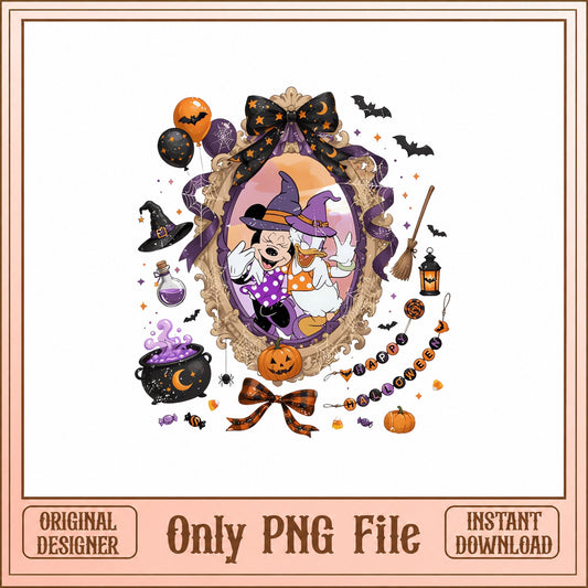 Mickey And Minnie Halloween PNG, Disney Witch PNG, Fall PNG