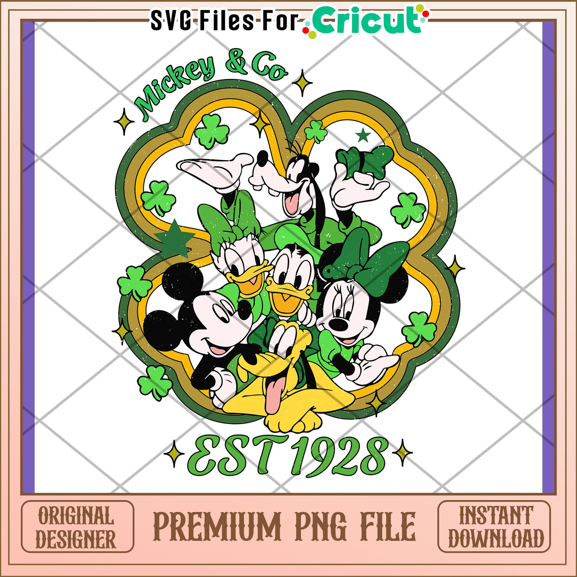 Mickey & Friends St Patricks PNG