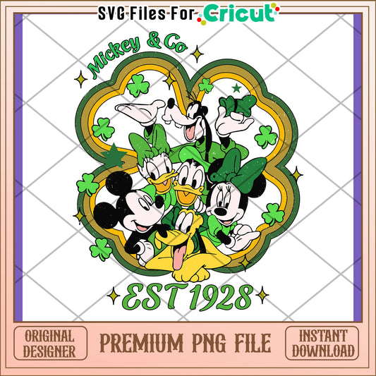 Mickey & Friends St Patricks PNG