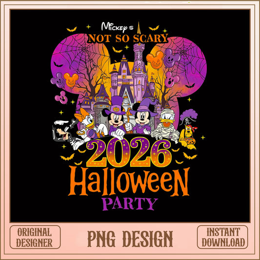Mickey Halloween Party 2026 PNG, Not So Scary, Disney PNG