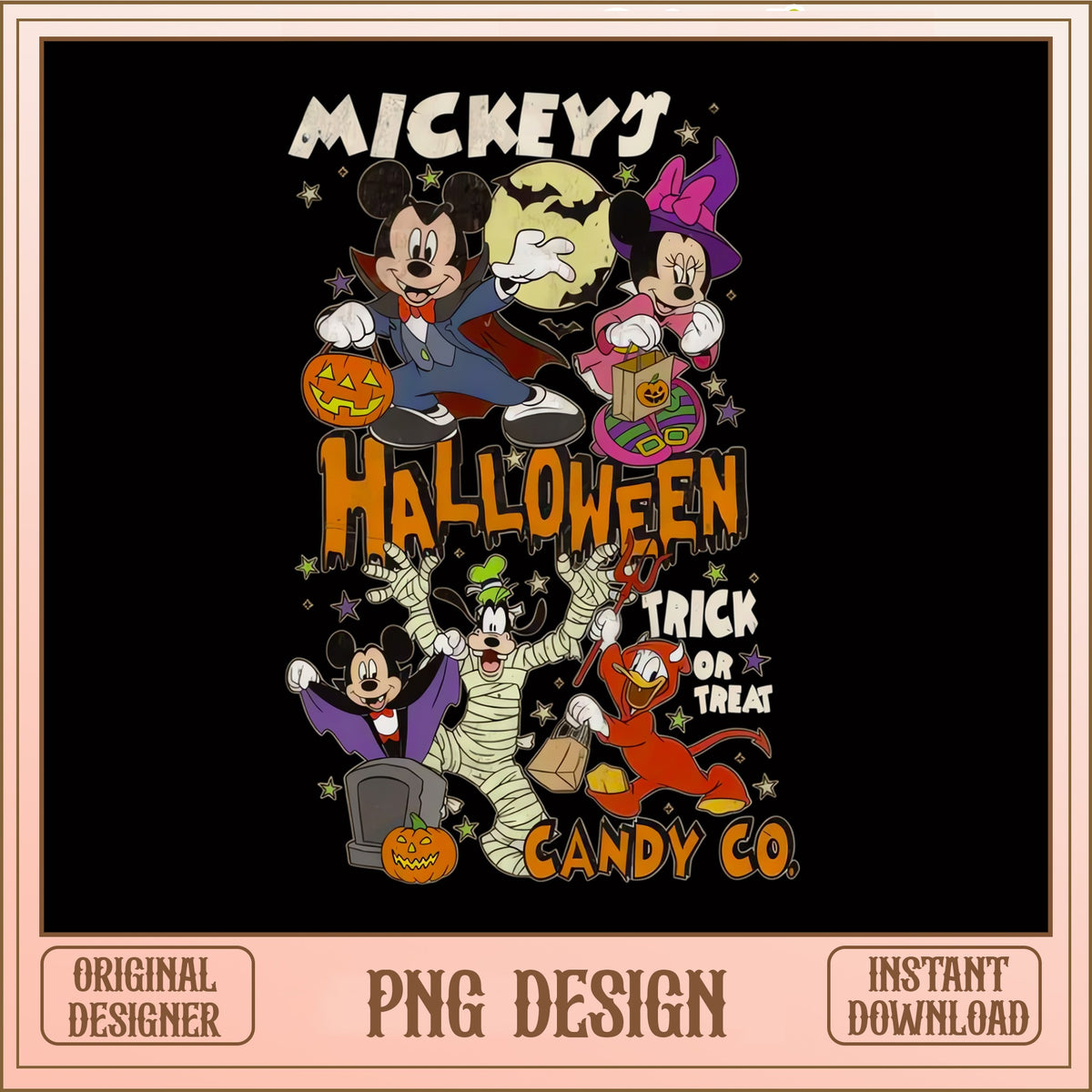 Mickey Halloween Trick Or Treat PNG, Candy Co PNG, Disney PNG