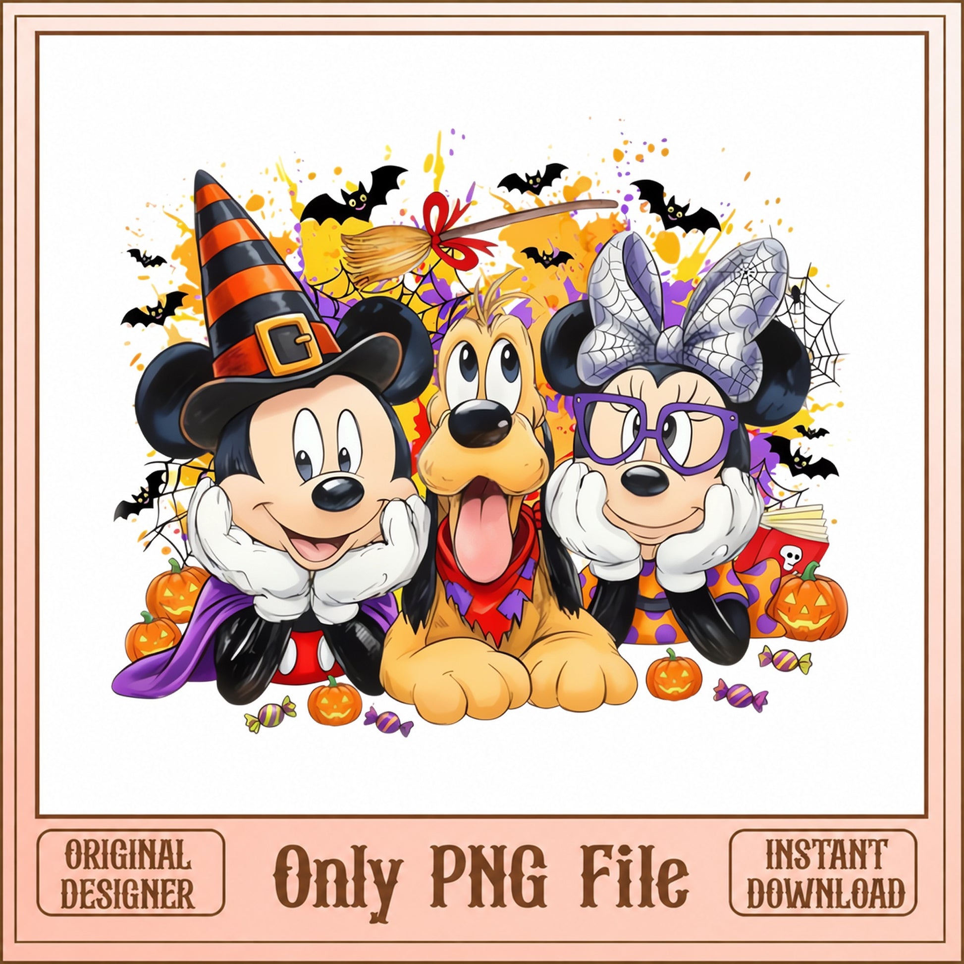 Mickey Mouse And Friends Halloween PNG, Disney Halloween, Pluto PNG