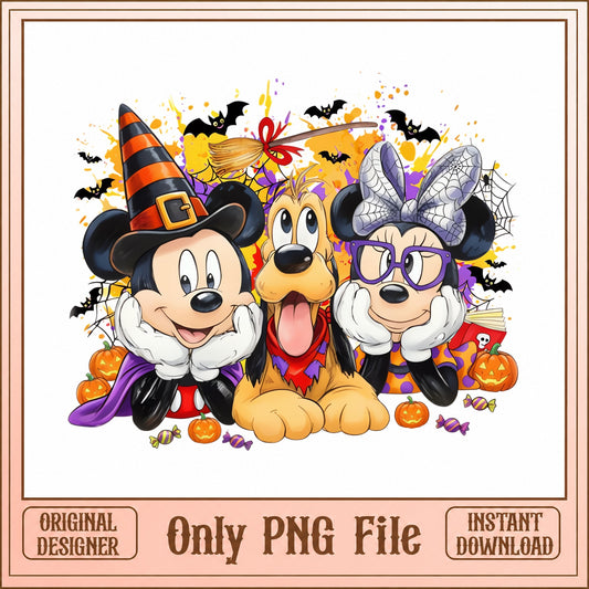 Mickey Mouse And Friends Halloween PNG, Disney Halloween, Pluto PNG