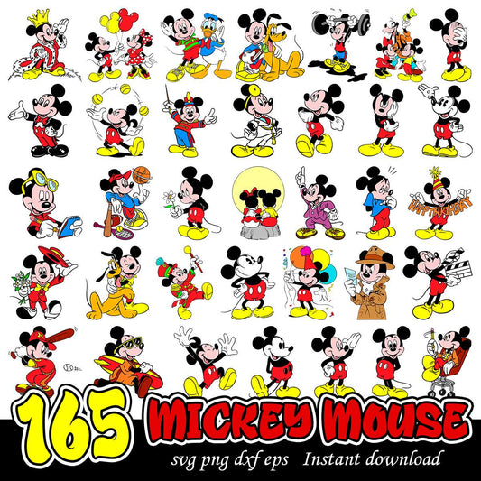 Mickey Mouse Bundle SVG Files, Disney Mickey characters bundle