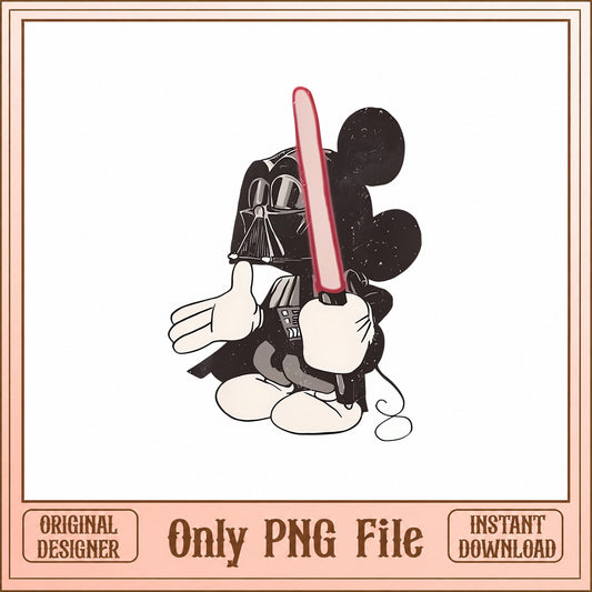 Mickey Mouse Darth Vader SVG, Star Wars Disney SVG, PNG File