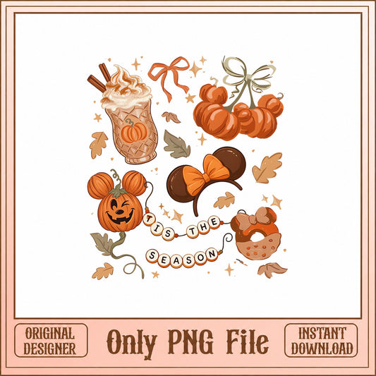 Mickey Mouse Fall Pumpkin Clipart, Autumn Season PNG, Disney PNG