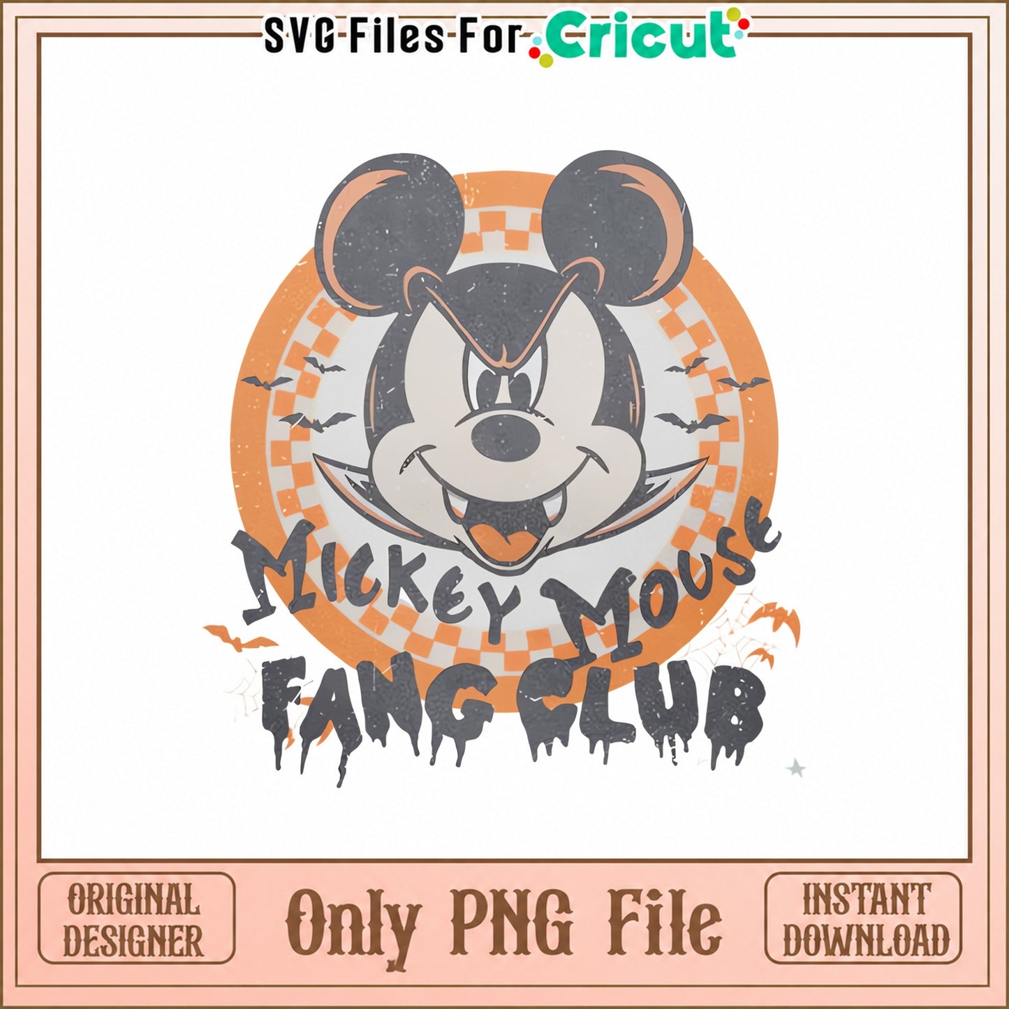 Mickey Mouse Fang Club SVG, Halloween Disney SVG, PNG File