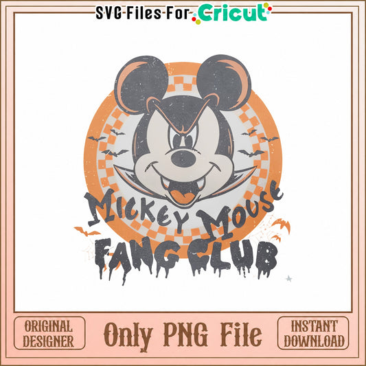 Mickey Mouse Fang Club SVG, Halloween Disney SVG, PNG File