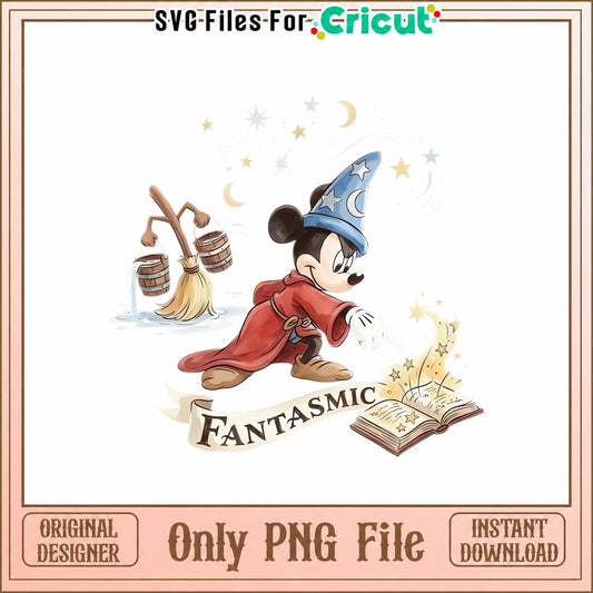 Mickey Mouse Fantasia PNG, Disney Sorcerer Clipart, PNG File