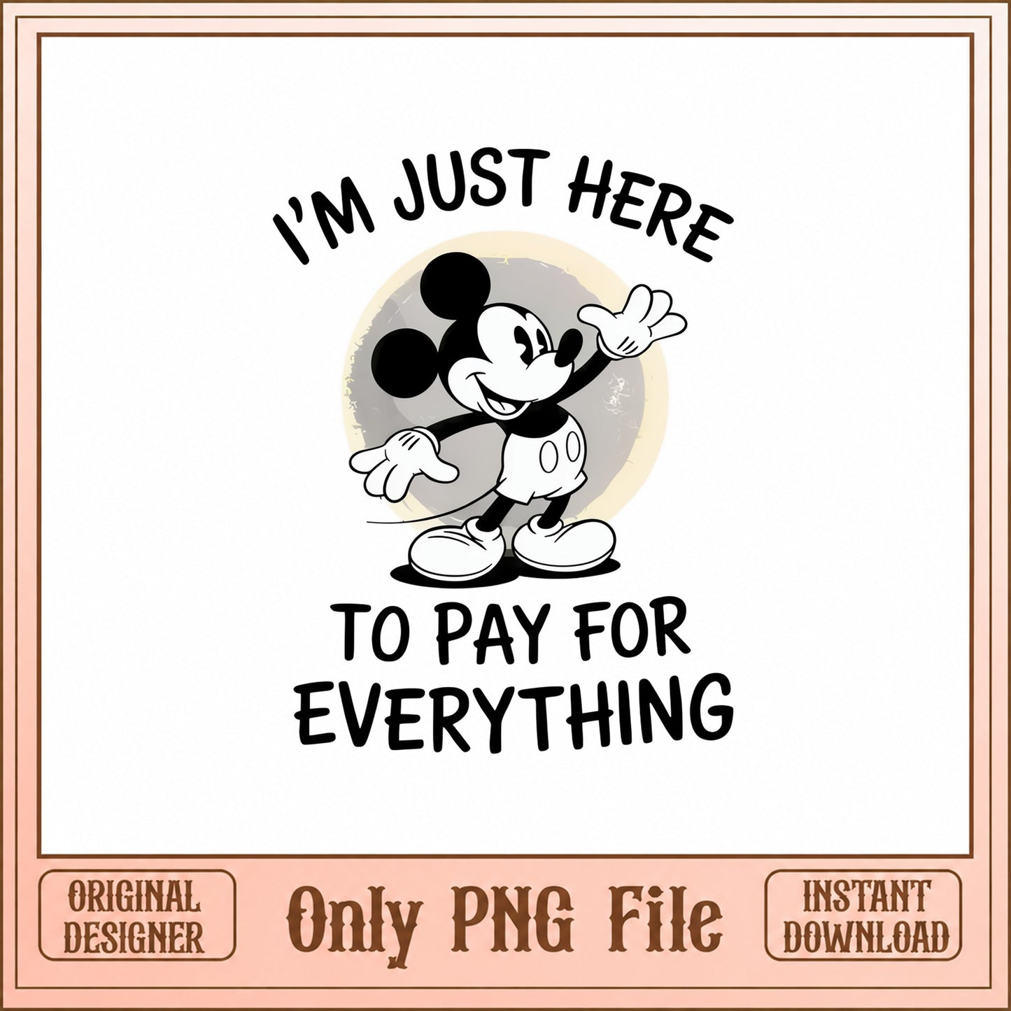 Mickey Mouse Funny Quote PNG, Disney Character PNG, Adult Humor PNG