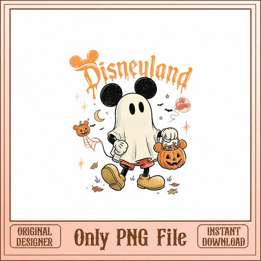 Mickey Mouse Ghost Disneyland Halloween PNG, Disney Trick Or Treat PNG