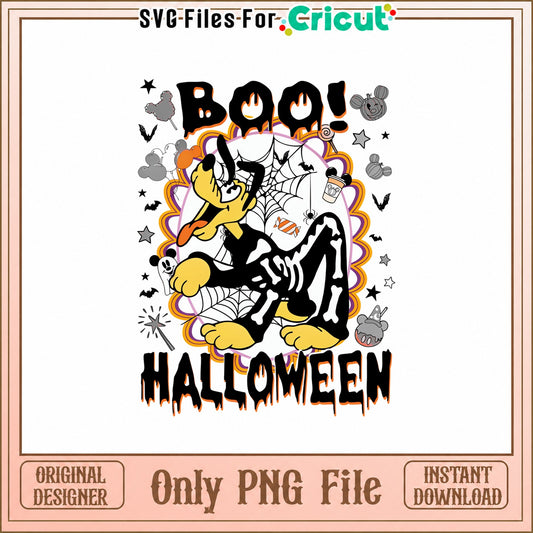 Mickey Mouse Halloween PNG, Boo Skeleton Disney PNG, Cricut PNG
