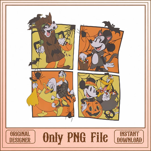 Mickey Mouse Halloween PNG Bundle, Disney Halloween PNG, Cute PNG