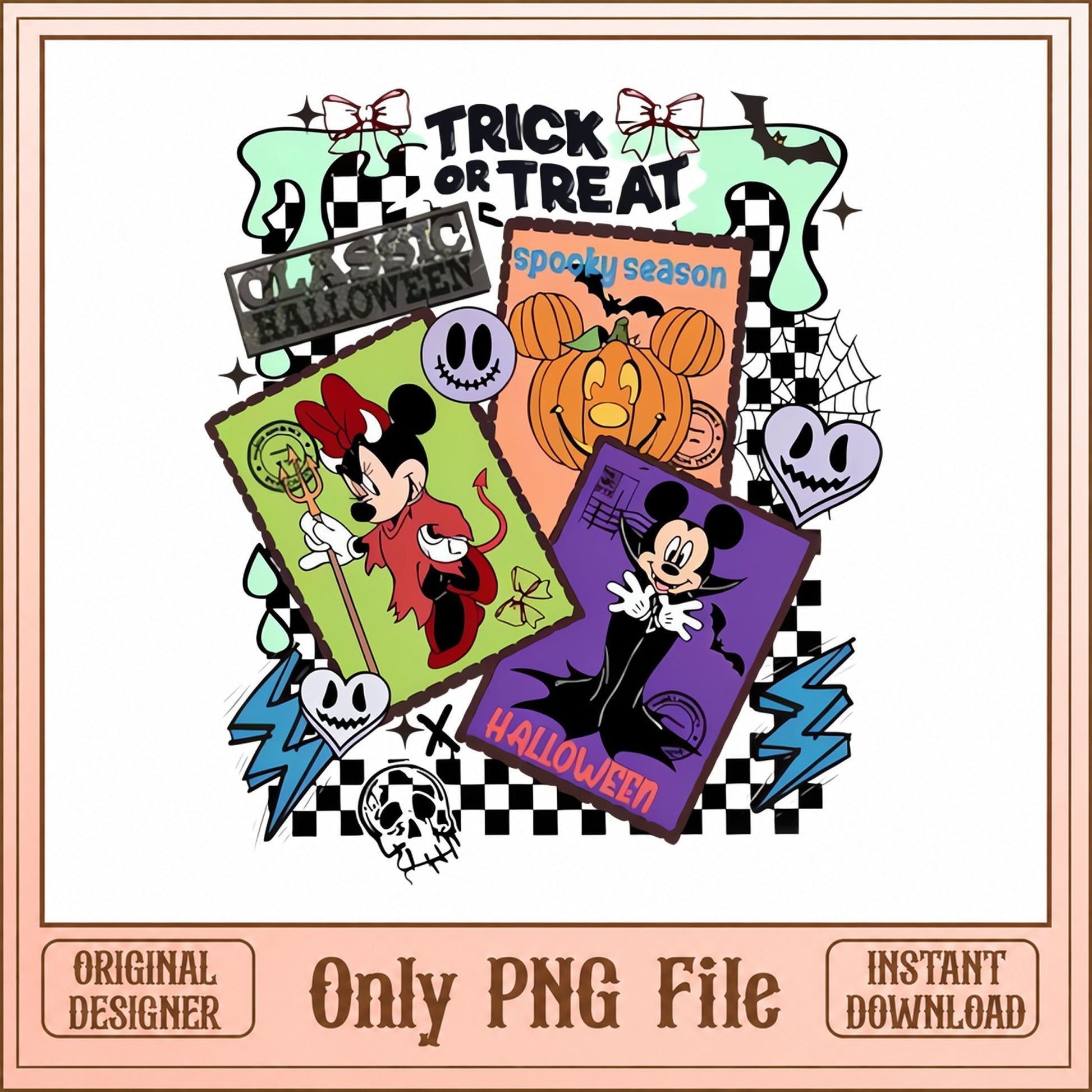 Mickey Mouse Halloween PNG Bundle, Trick Or Treat PNG, Spooky PNG
