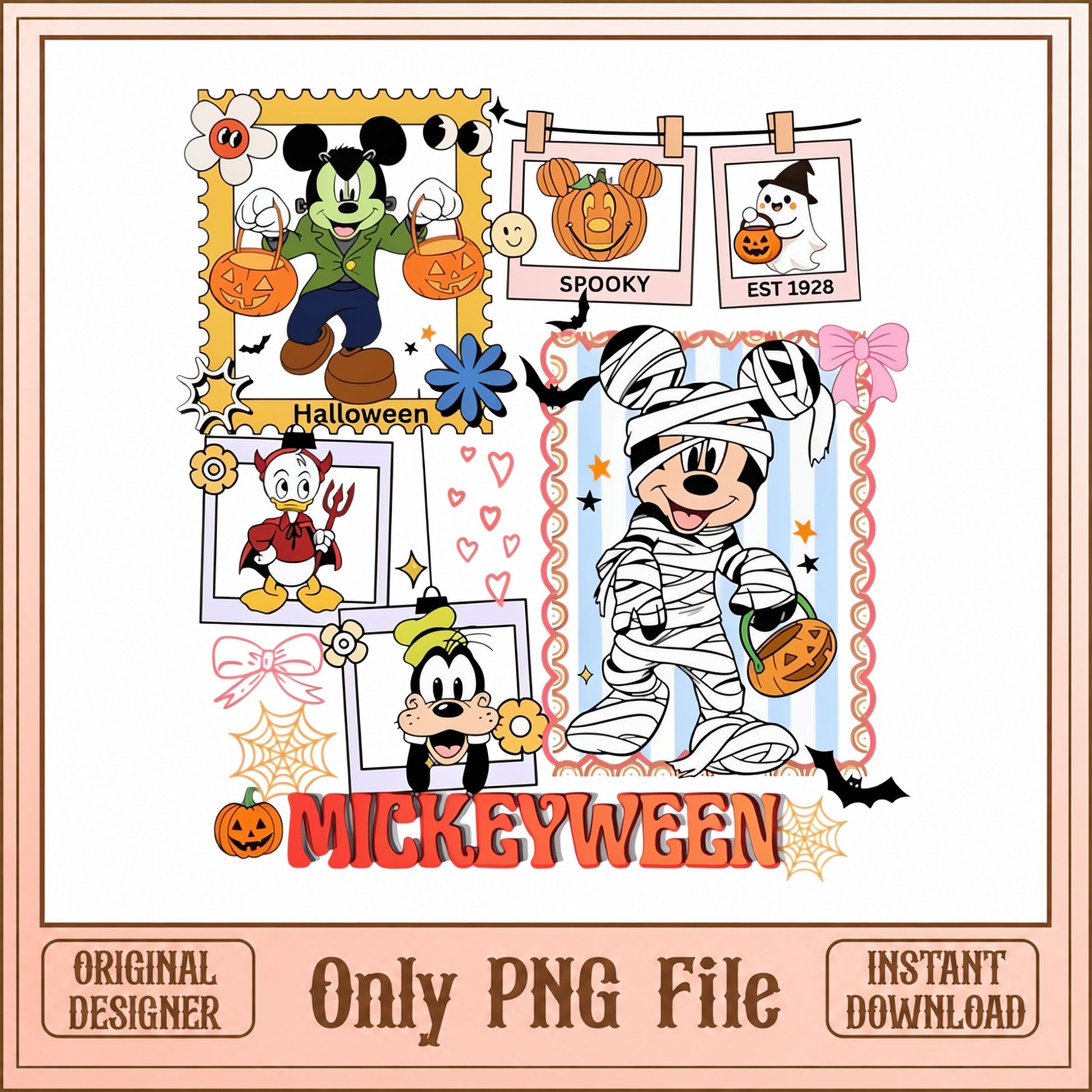 Mickey Mouse Halloween PNG, Disney Mickeyween PNG, Clipart PNG
