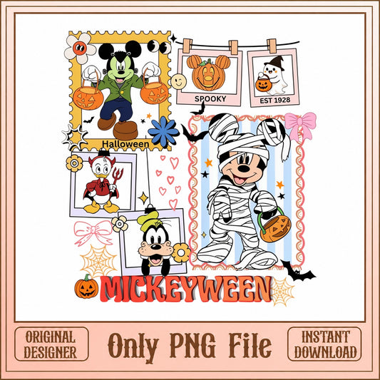 Mickey Mouse Halloween PNG, Disney Mickeyween PNG, Clipart PNG