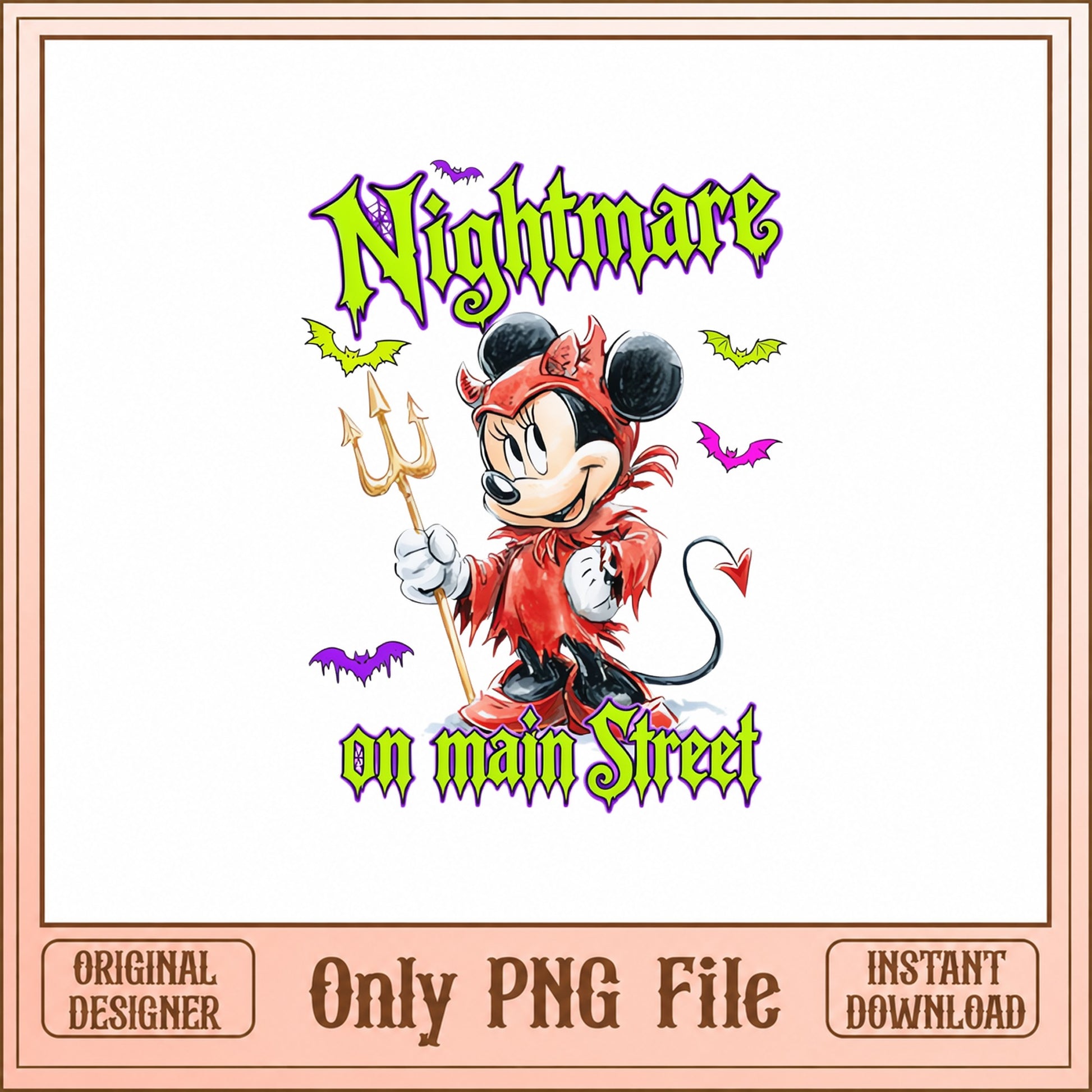 Mickey Mouse Halloween PNG, Nightmare On Main Street, Disney PNG