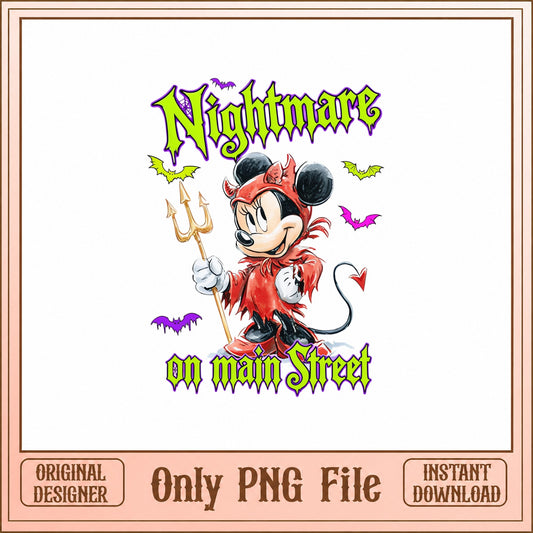 Mickey Mouse Halloween PNG, Nightmare On Main Street, Disney PNG