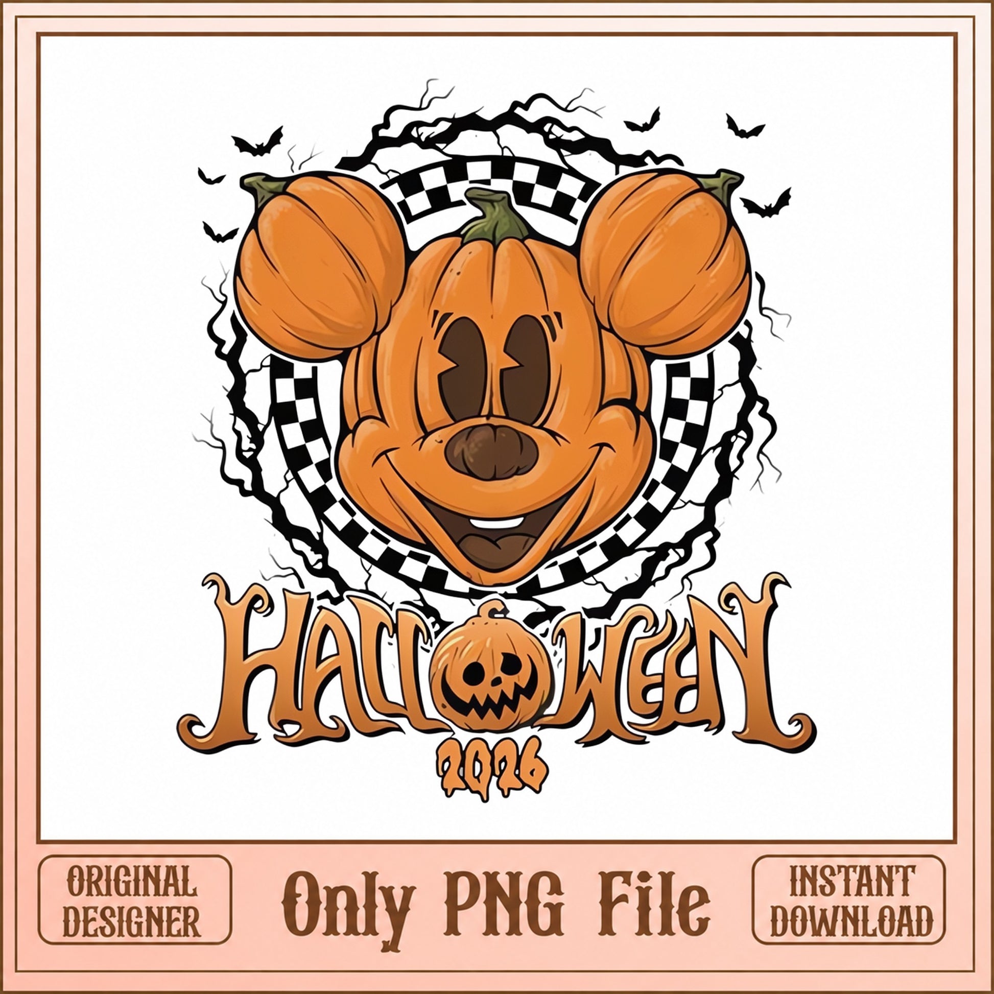 Mickey Mouse Pumpkin Halloween PNG, Disney Halloween, Cute PNG