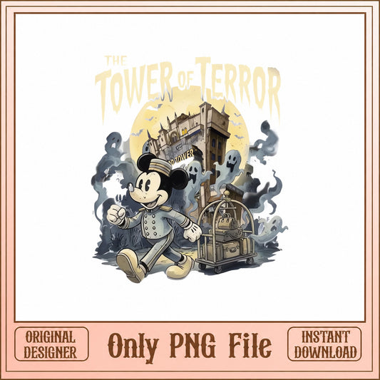 Mickey Mouse Tower Of Terror PNG, Disney Halloween PNG, Clipart PNG