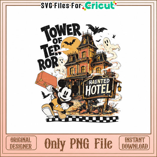 Mickey Mouse Tower Of Terror PNG, Halloween Haunted Hotel, PNG