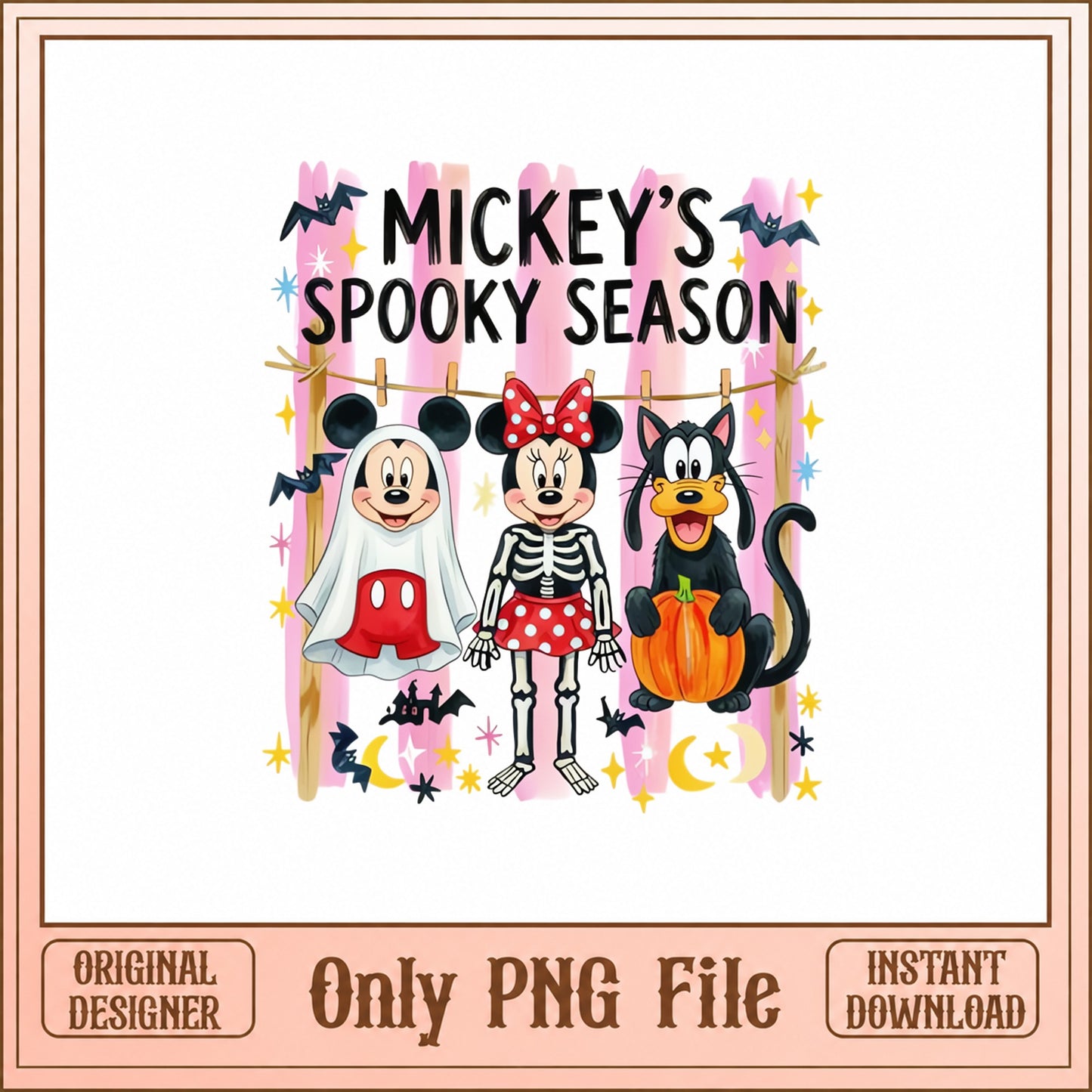 Mickey Spooky Season PNG, Disney Halloween PNG, Minnie Pluto PNG