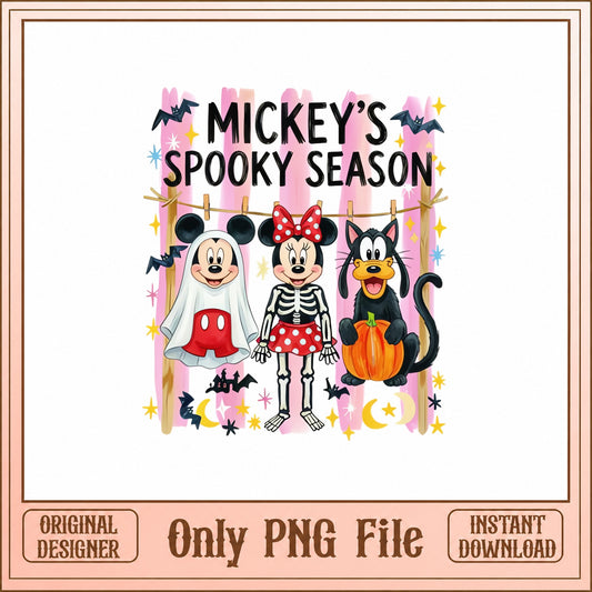 Mickey Spooky Season PNG, Disney Halloween PNG, Minnie Pluto PNG