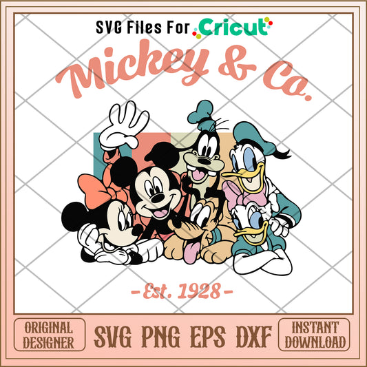 Disney Mickey co est SVG design
